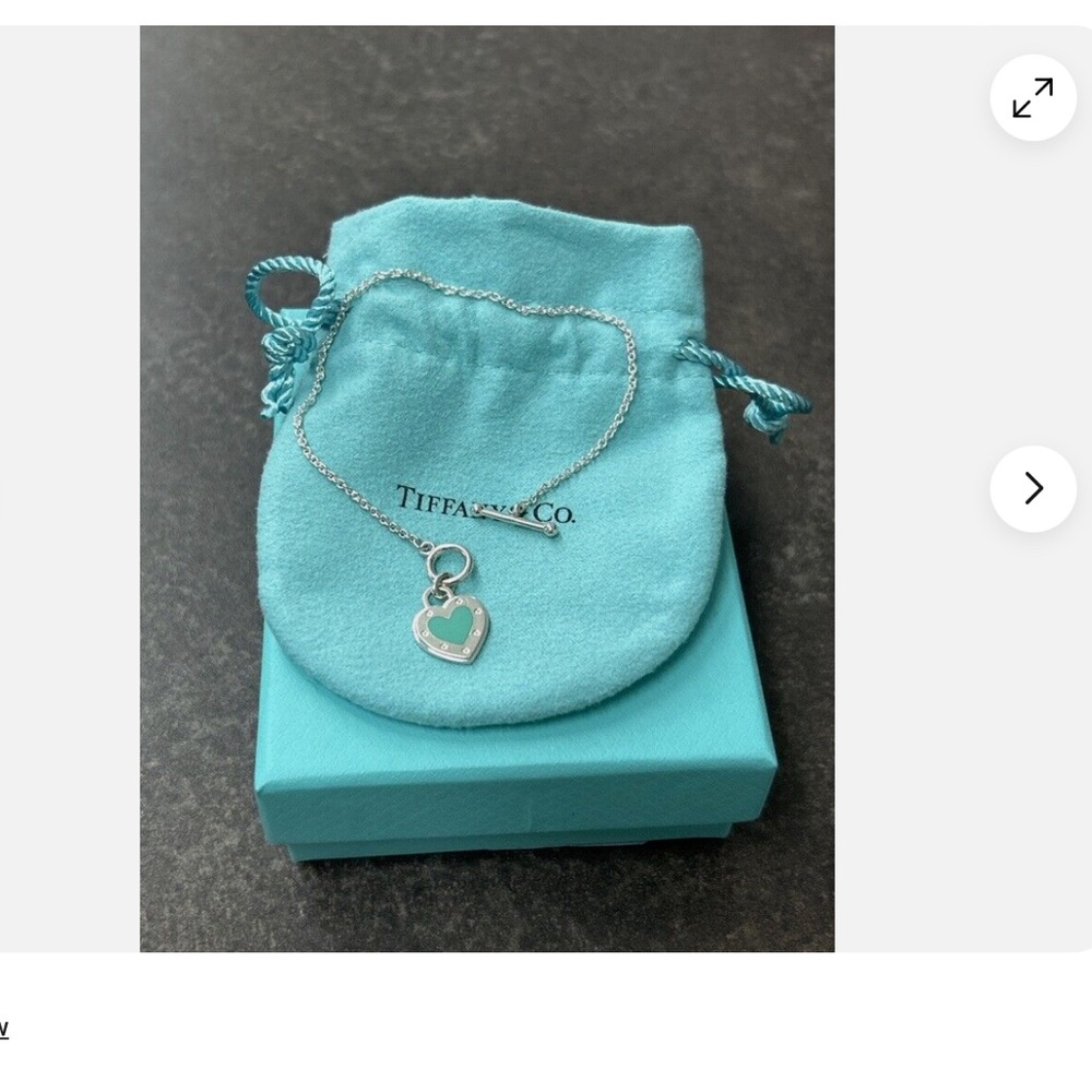 Tiffany &Co. blue heart bracelet with toggle